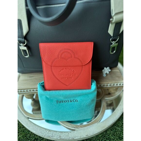 Tiffany & Co. Accessories - New Return to Tiffany & Co. Hibiscus Leather Pouch Clutch Purse